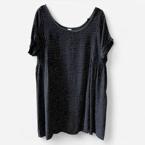 Women's Altar Houseline Flowy Short Sleeve Mini Dress Shift Krista in Maze Print